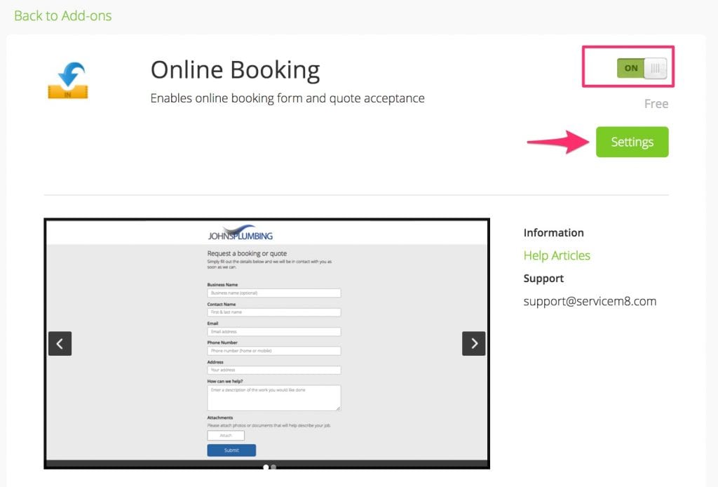 Online Booking Form Step 3