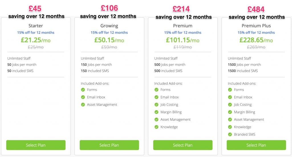 ServiceM8 savings on new accounts