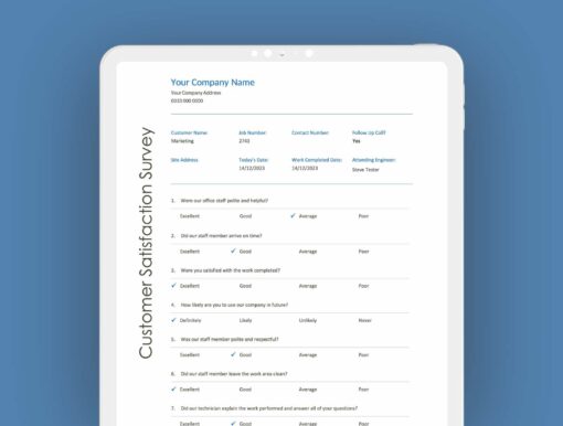 Customer Satisfaction Survey - ServiceM8 Form - Digital Product