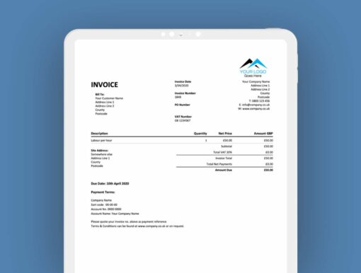 Xero Style - ServiceM8 Invoice Template - Digital Product