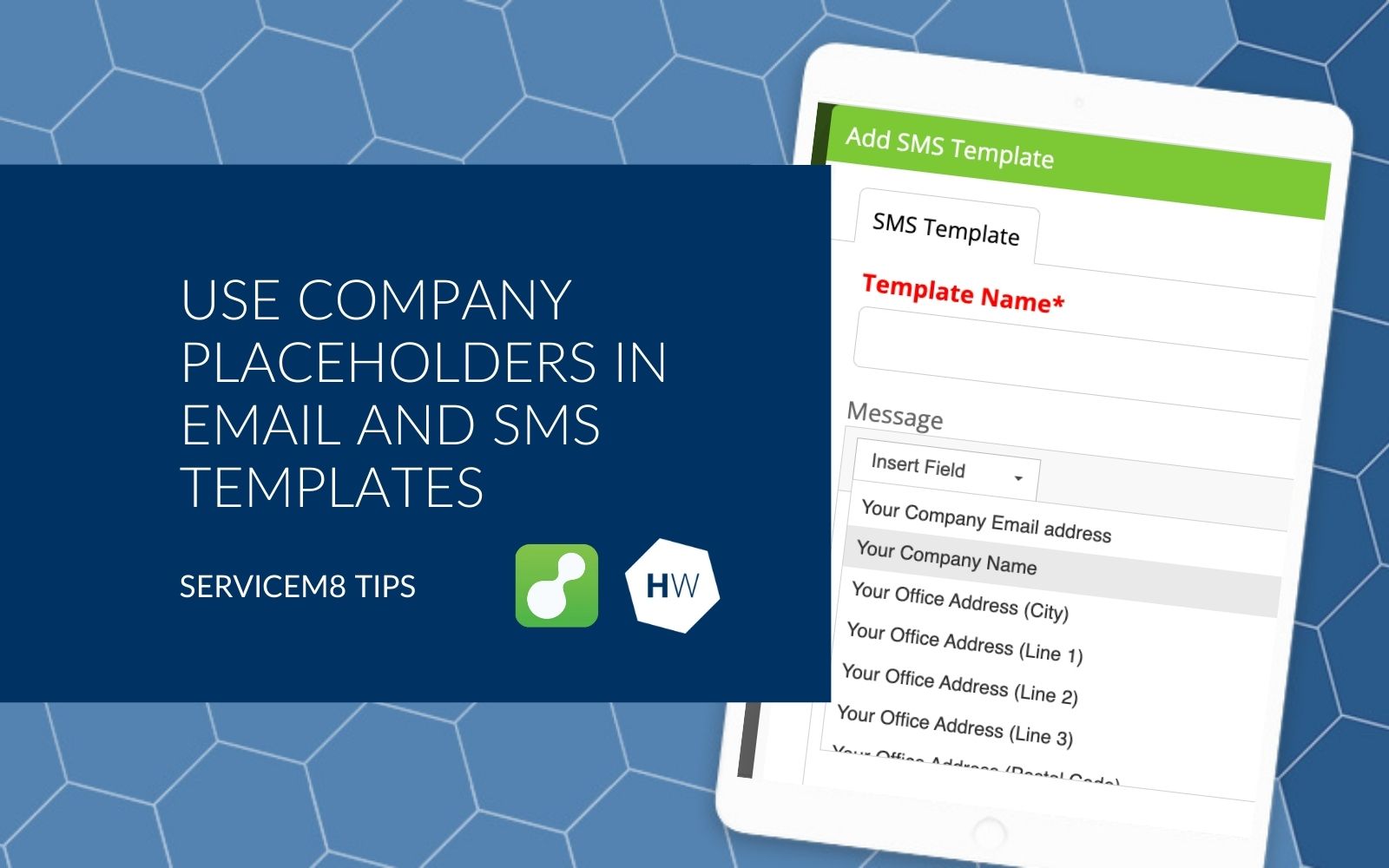 Use Company Placeholders in Email and SMS Templates