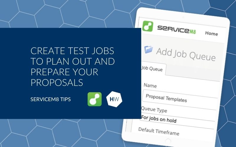 Create test jobs to plan out and prepare your proposals