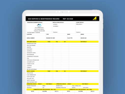 Gas Form Bundle - ServiceM8 Form - Digital Product