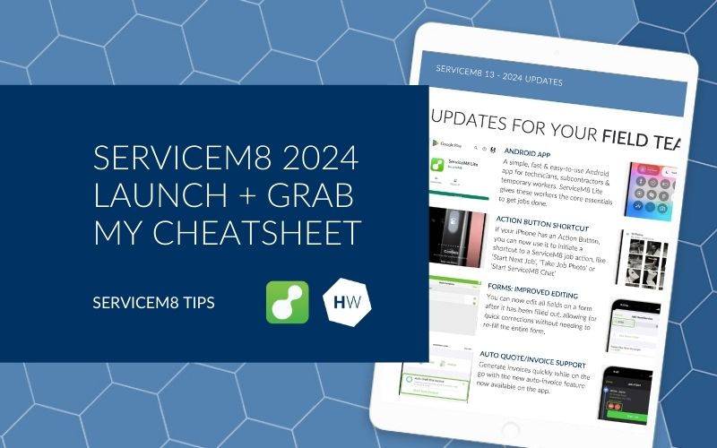 servicem8 2024 launch cheatsheet