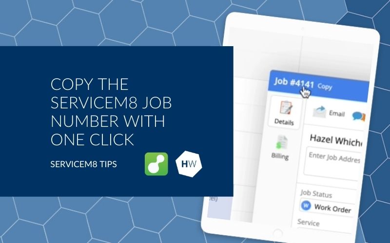 Copy the ServiceM8 job number with one click