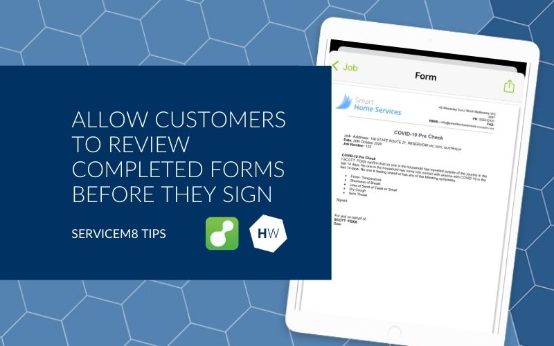 How to allow your customers to review completed forms BEFORE they sign